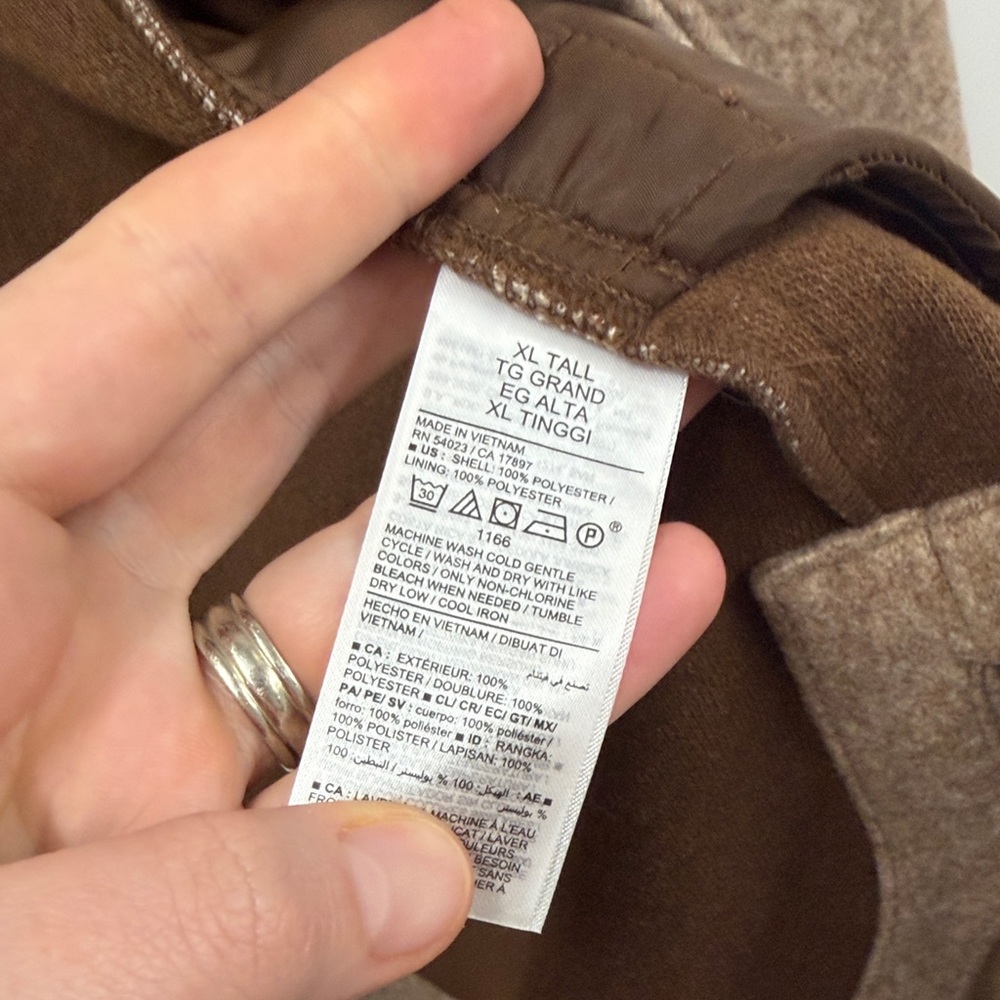 Old Navy Camel Beige Shackey Oversized Size XL tall - Picture 6 of 8